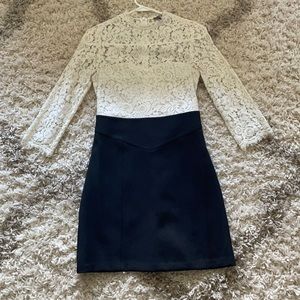 Size 2 Black & White Express Dress